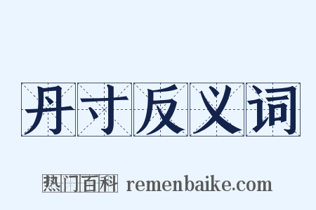 丹寸反义词是什么意思的图片